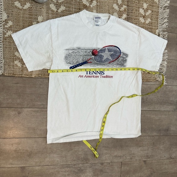 Vintage Galyans Men’s White USA Tennis Graphic Cotton T-Shirt Size Large - Picture 10 of 11